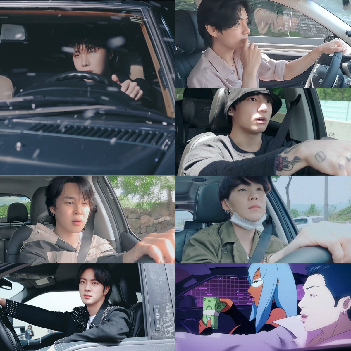 thvchapters's tweet image. bts members being pro riders