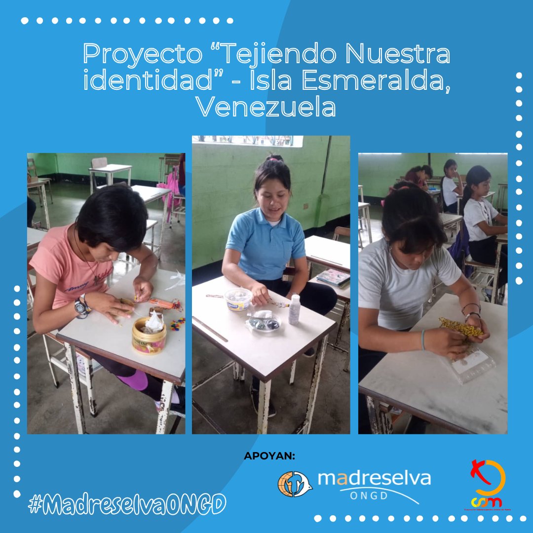 Hoy queremos compartirles un poco sobre el proyecto que venimos desarrollando gracias al apoyo de la Cooperación Salesiana de Jóvenes por el mundo en la Esmeralda, Venezuela. Entre las actividades que realizan las niñas esta la elaboración de objetos en mostacilla