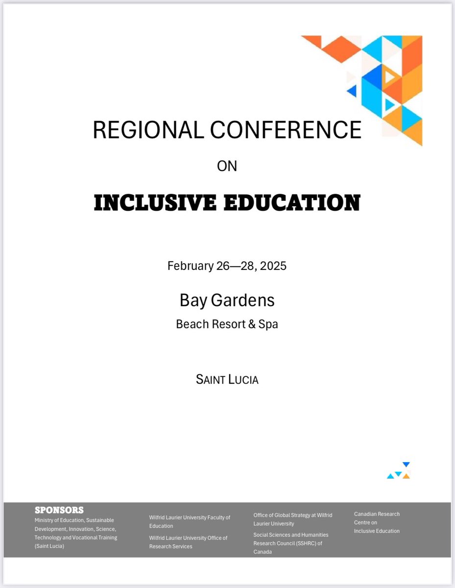 A first for the eastern Caribbean: a regional conference on disability-inclusive education. Reps from the ministries of education for 11 countries coming in today. Updates <a href="/drstevesider/">Steve Sider</a>.bsky.social #LeadToInclude <a href="/JacquelineSpec9/">Jacqueline Specht</a> <a href="/JhonelMorvan/">Jhonel Morvan, Ph.D.</a> <a href="/kimberlymaich/">Kimberly Anne</a>