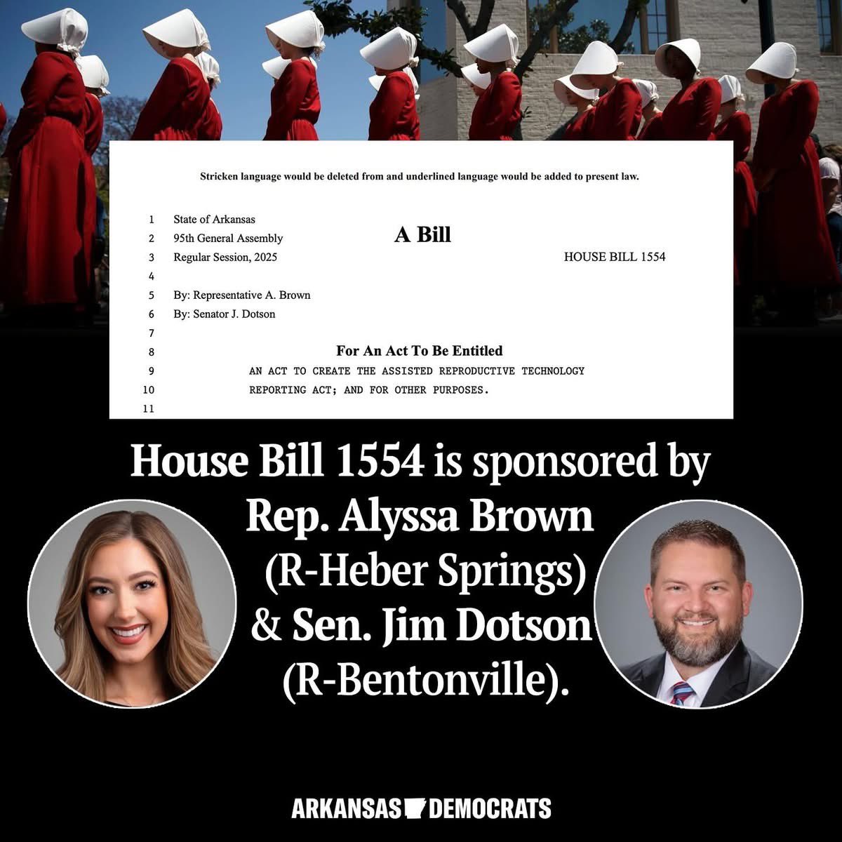 What the fuck?!? Meet the two Republican State Representatives who want to track fertility in Arkansas 🔽🔽🔽

What happened to the party of limited government, y’all?