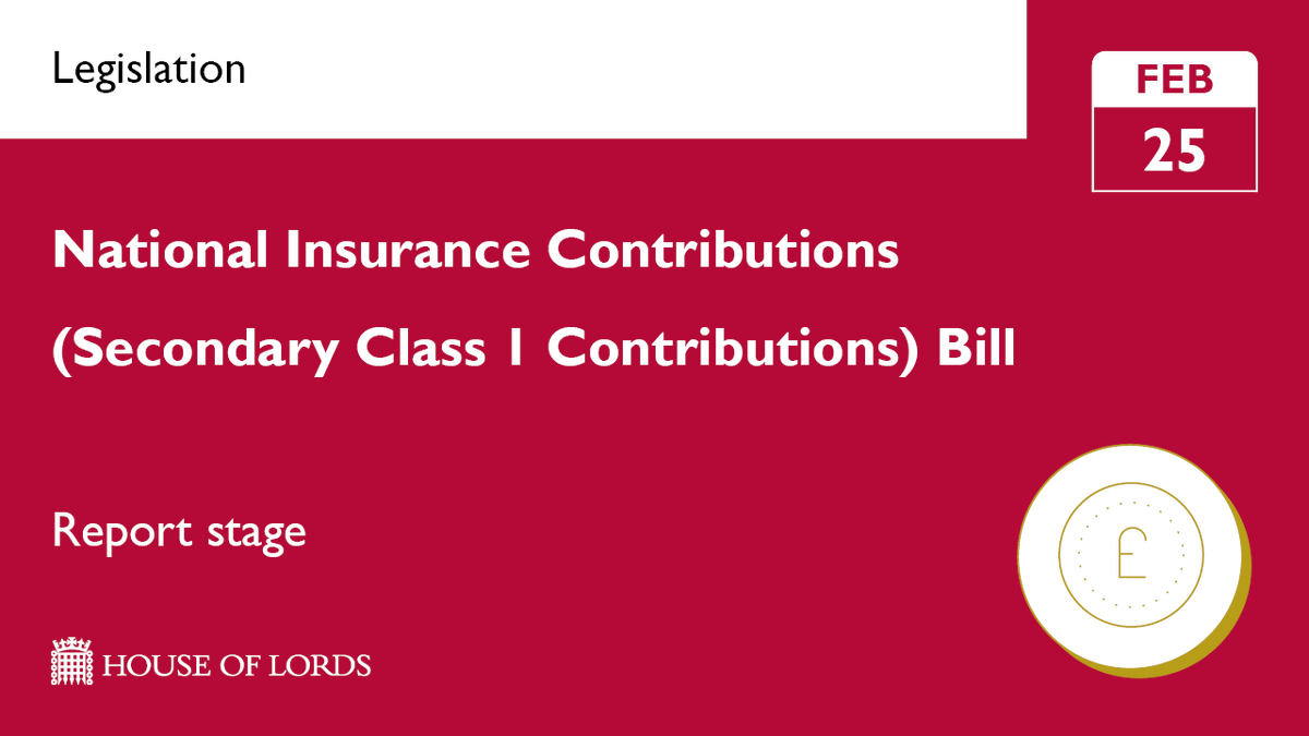 UKHouseofLords's tweet photo. Part time workers, small charities and hospices, impact on hospitality and more in the spotlight as members begin further check and change of the #NationalInsuranceBill at report stage.

➡️ Learn more and watch online https://t.co/3XMZIN2qYk https://t.co/82OS5StHrp