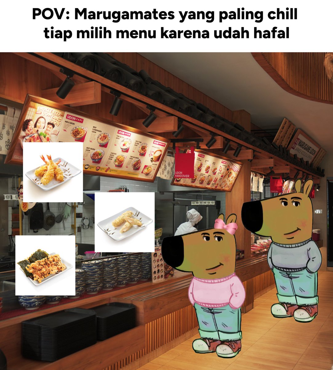 Nggak perlu ribet! Tempura di Marugame Udon selalu cocok jadi teman setia udonmu 😉. Ada Ebi Tempura, Nori Tempura, sama Chikuwa, gas cobain satu-satu ☝

#TebalkanKebersamaan #MarugameUdon #JapaneseFood #Udon