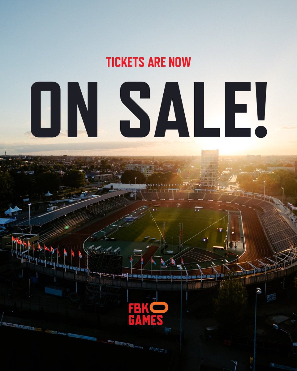 FBK Games (@fbkgameshengelo) on Twitter photo Tickets voor de FBK Games 2025 zijn nu verkrijgbaar!
Beleef een dag vol topatletiek met wereldklasse atleten en moedig onze Nederlandse toppers aan. 🧡
Koop je tickets voor 9 juni 🎟️ linktr.ee/fbkgames
#FBKGames #ContinentalTourGold Tickets voor de FBK Games 2025 zijn nu verkrijgbaar!
Beleef een dag vol topatletiek met wereldklasse atleten en moedig onze Nederlandse toppers aan. 🧡
Koop je tickets voor 9 juni 🎟️ linktr.ee/fbkgames
#FBKGames #ContinentalTourGold