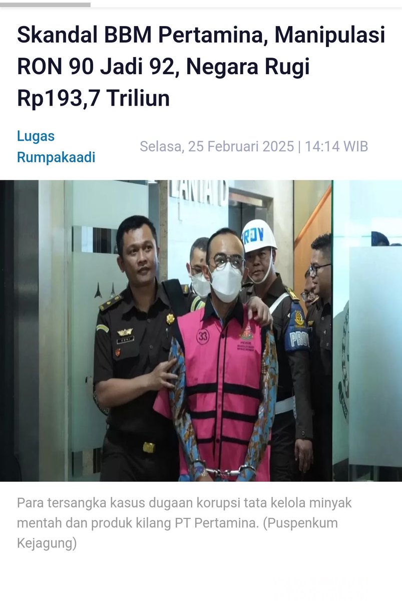 Bukan hanya negara saja yang rugi tapi juga rakyat.
Jadi selama ini yang memakai Pertamax itu oplosan pertalite?