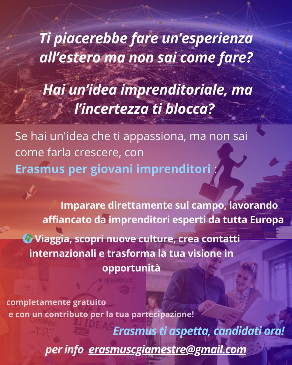 🔗 Per maggiori informazioni e per candidarti, visita il sito ufficiale: erasmus-entrepreneurs.eu.

#ErasmusPerGiovaniImprenditori #BusinessInnovation #StartUp #Imprenditori #CrescitaProfessionale #NetworkingInternazionale #ViaggiaInEuropa #SuccessoInternazionale <a href="/cgiamestre/">cgia mestre</a>