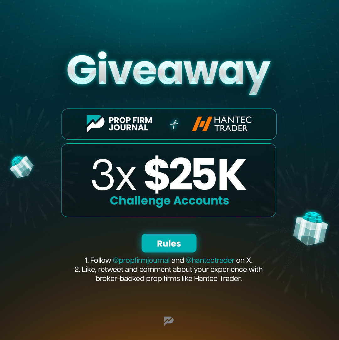 🎁 GIVEAWAY ALERT! 🎁

👉 3x$25K Challenge Accounts! 🎯

How to enter:
1️⃣ Follow @propfirmjournal &amp; @hantectrader
❤️Like 
🔁Retweet 
💬Comment about your experience with broker-backed prop firms

⏳ Winners announced Friday! Get in while you can! 🏆