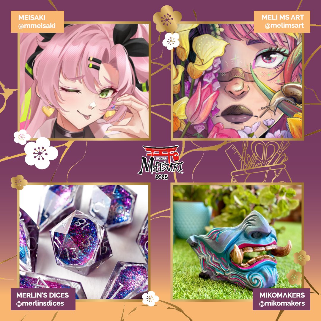 Toledo_Matsuri's tweet photo. ⛩️ ¡Nueva ronda de artistas y artesanos que nos acompañarán en esta edición! 📝✨

👉 @mmeisaki
👉 @melimsart
👉 @merlinsdices 
👉 @mikomakers

Más información y todas sus redes sociales ya disponibles en la zona de artistas de nuestra página web 👩‍💻✨ https://t.co/nnp6bsK0cF