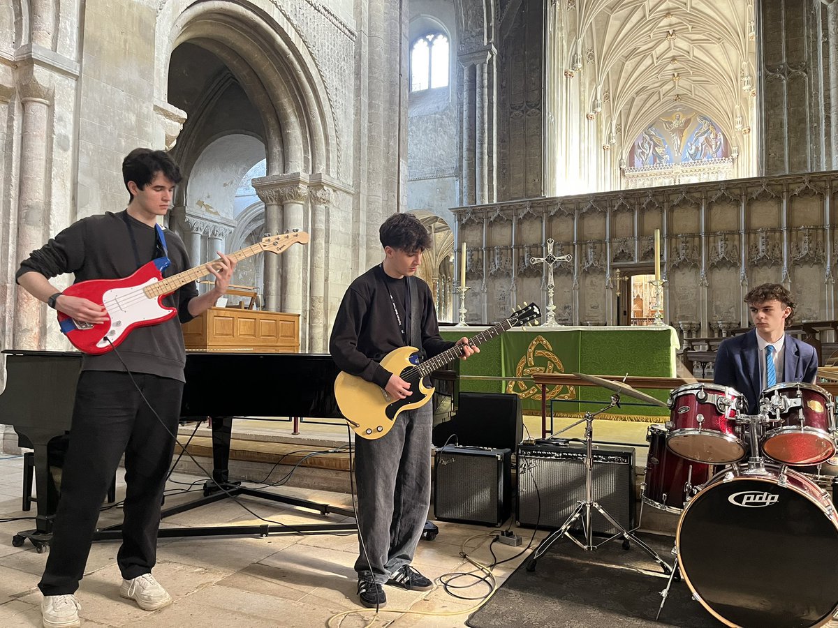 Enjoyed the band at ‘we will rock you’? Come see them again playing at tonight’s A Level and GCSE Recital evening at 6.30pm at the Christchurch Priory!