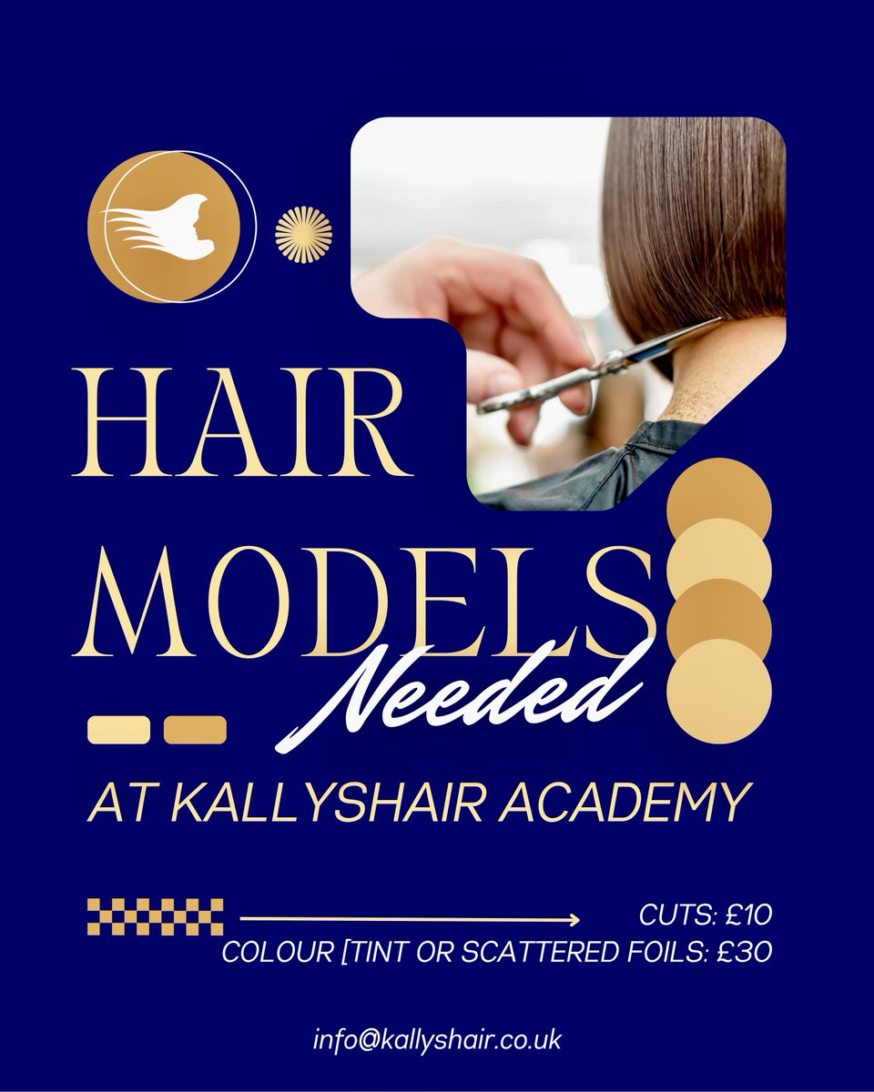 kallyshair's tweet photo. 🚨Models needed for the trainees at our academy. Leave us a message if you’d be interested now or in the future. Join our model list today ✂️ 🖤 #AlwaysHairForYou https://t.co/AFqYOEsvJE