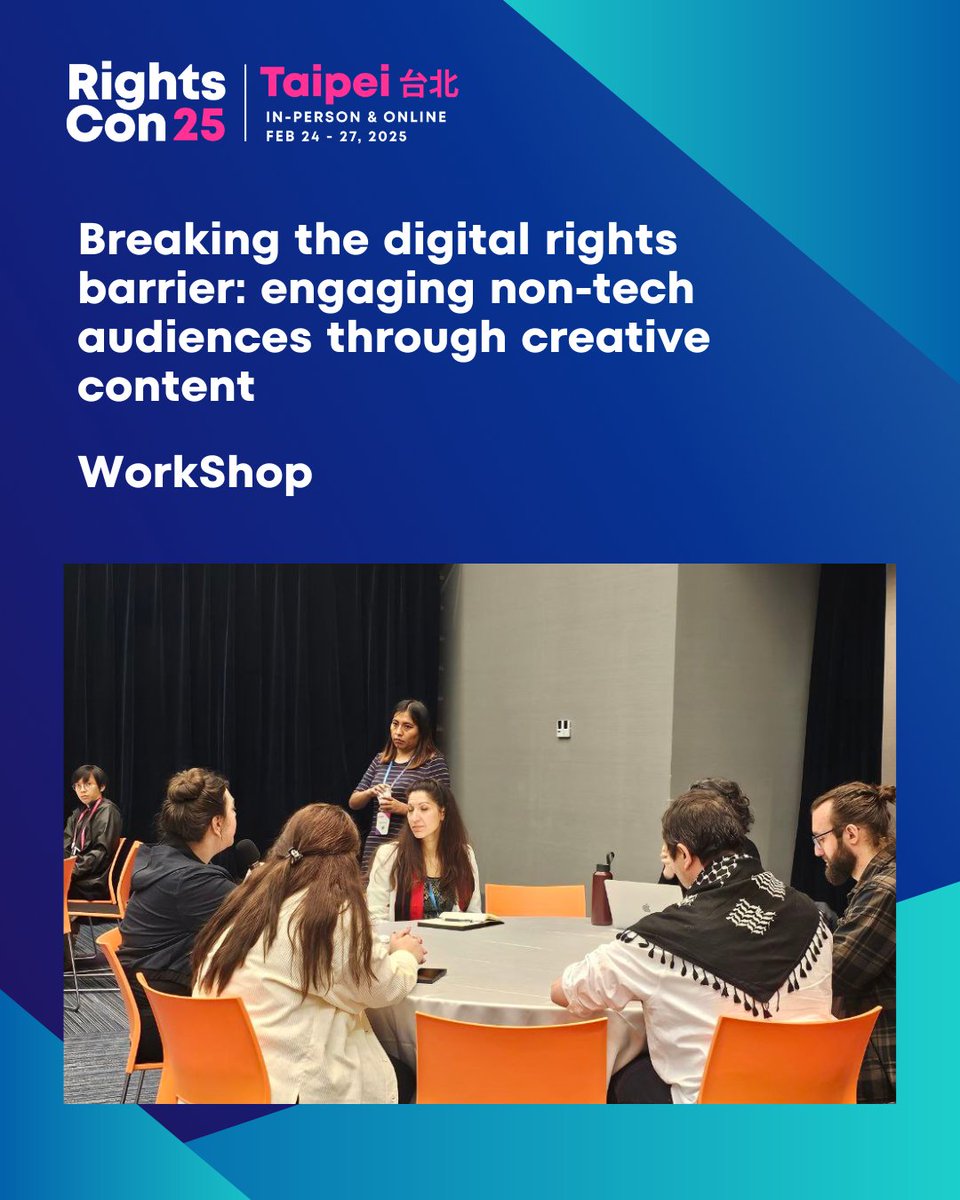 <a href="/luanjanel/">Lu An Méndez</a> <a href="/rightscon/">RightsCon</a> <a href="/generation_sl/">Hashtag Generation</a> <a href="/crisleoncor/">Cristian Leon</a> También, llevó adelante este workshop muy importante sobre el desafío de crear contenidos creativos para llegar a públicos que no se especializan en derechos digitales y violencia de género en línea.   

#RightsCon2025