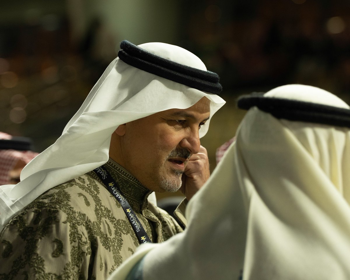 the1wag's tweet photo. تصويري لصاحب السمو الملكي الأمير  بندر بن خالد الفيصل رئيس هيئة الفروسية
#كأس_السعودية_2025  

Chairman of the Equestrian Authority, Prince Bandar bin Khalid 
Al Faisal, at the #saudicup2025

@BandarKAlfaisal https://t.co/sJ3GLkXa8o