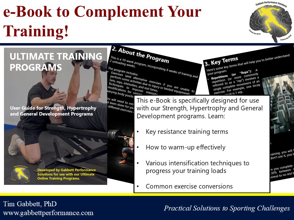 Tim Gabbett (@timgabbett) on Twitter photo Want to track your progress and optimize your training adaptations? We’re now providing a BONUS training monitoring spreadsheet with all of our online training programs!
Check out all the options at:
gabbettperformance.thinkific.com/collections Want to track your progress and optimize your training adaptations? We’re now providing a BONUS training monitoring spreadsheet with all of our online training programs!
Check out all the options at:
gabbettperformance.thinkific.com/collections