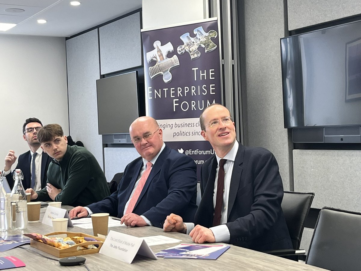 EntForumUK's tweet image. Today @EntForumUK’s members were delighted to be joined by @matthew_elliott, to discuss @TheJobsFndn’s ‘Two Million Jobs’ report which looked at “Helping people from welfare to work”.