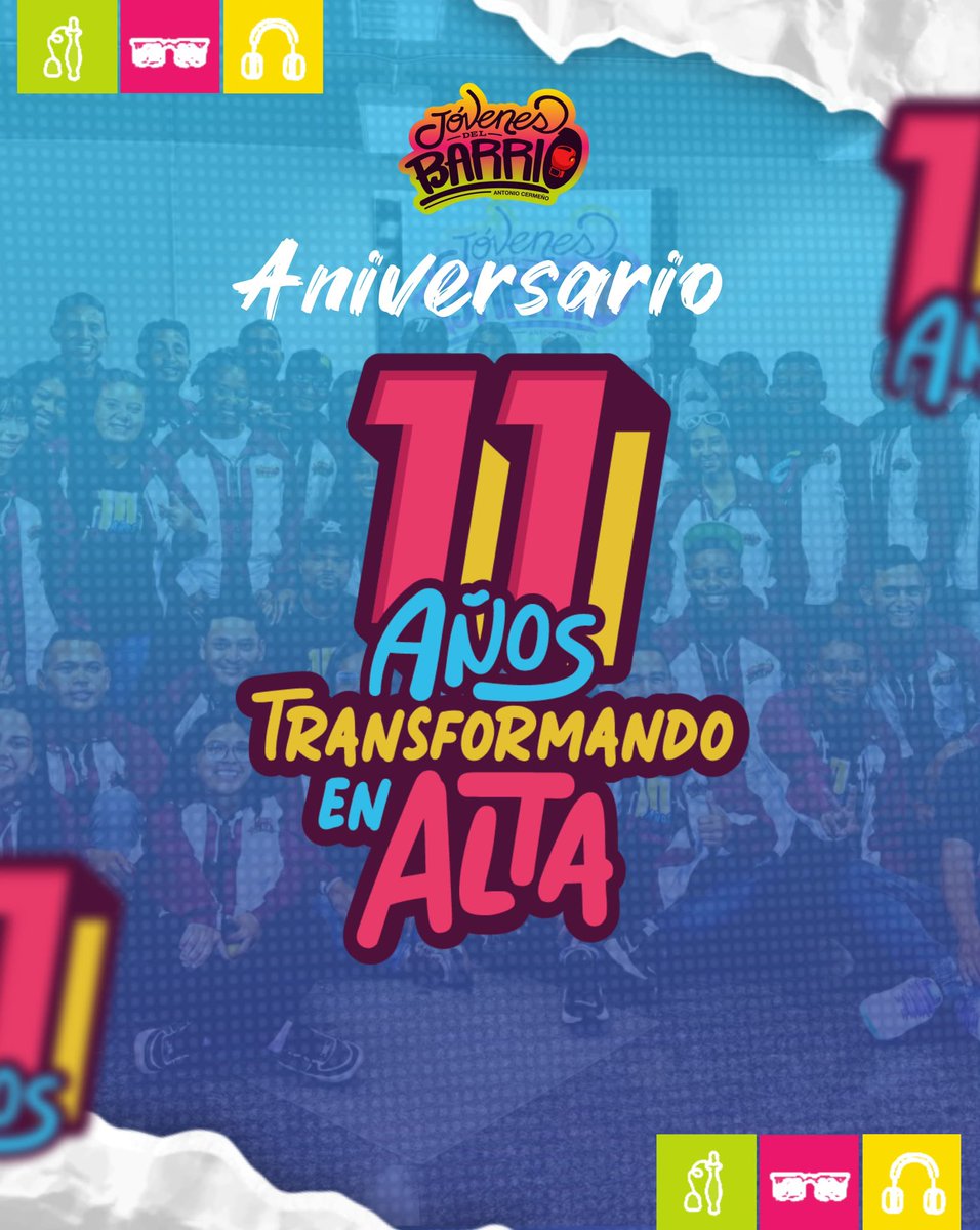 11 años ¡Transformando en alta! 

En cada núcleo de la comuna, estudiandola , en cada emprendimiento productivo siempre “cuadrando la chamba”, garantizando la vida de las y los jóvenes en nuestros territorios, poniendo el barrio a sonar.