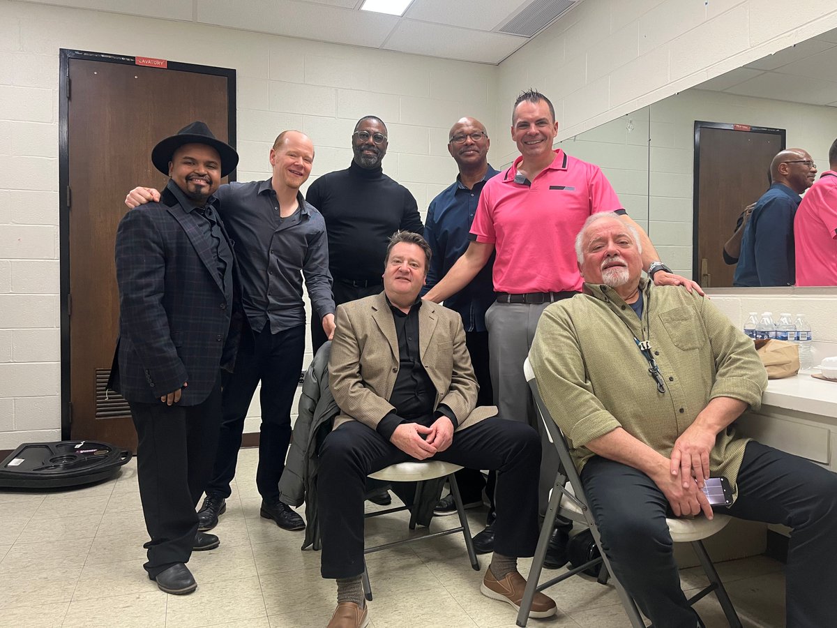 Cheers from the Rowan Jazz Festival!
Here's the panel and jazz faculty at Rowan pictured with, center back row, special special guest Dennis Mackrel!   We heard about 40 bands over the 3-day festival and had a ball.  Great festival to consider if you haven't been a part!