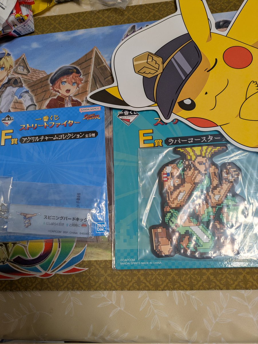 Ashlove0214's tweet photo. フォロワーさんにストリートファイター6のショップのプレゼント頂きました。ありがとうございます。
今日発売のストリートファイターの一番くじも引きました。 https://t.co/w6XMedWkUC