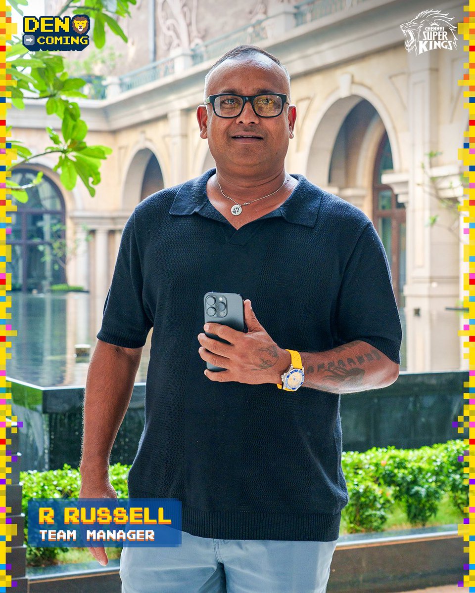 SUPPORT SQUAD CHECK-INs! 🥳🧵

Always the first one to check in! Our Team Manager, Russell Incoming!  👋💛📞

#WhistlePodu #Dencoming