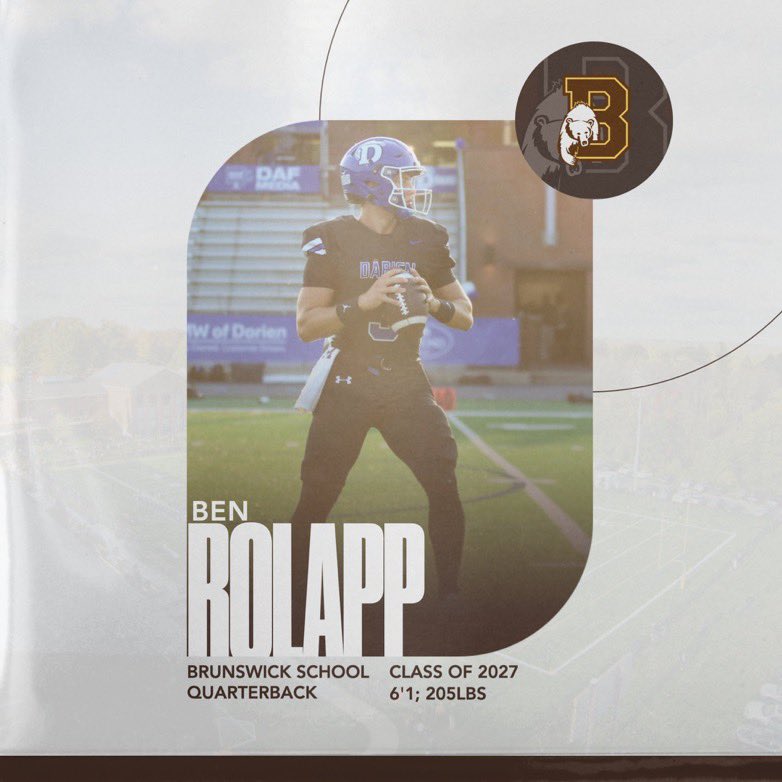 ben_rolapp's tweet image. Thank you to my Darien family for an amazing three years. After serious consideration with my family, I am excited to announce that I will be reclassifying into the class of 2027 & attending Brunswick School in the fall!
@Coach_Wayne55 @Wick_Football_
