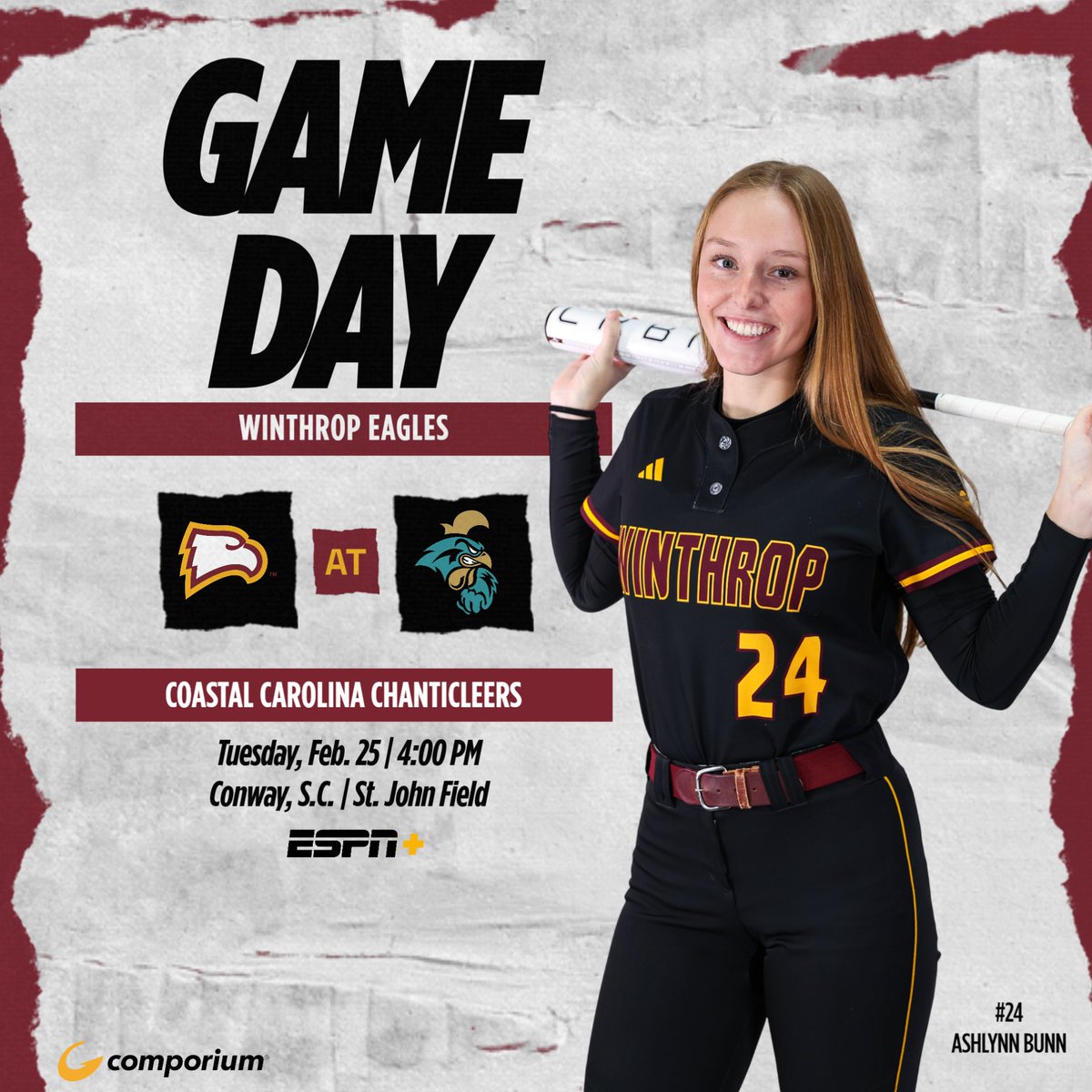 𝗠𝗶𝗱𝘄𝗲𝗲𝗸 𝗥𝗼𝗮𝗱 𝗧𝗲𝘀𝘁 𝗪𝗶𝘁𝗵 𝗧𝗵𝗲 𝗖𝗵𝗮𝗻𝘁𝘀 

🆚Coastal Carolina
📍Conway, S.C. | St. John Field
⏰4:00 PM
📊bit.ly/41cbZzg
📺bit.ly/4gZ60Uj
