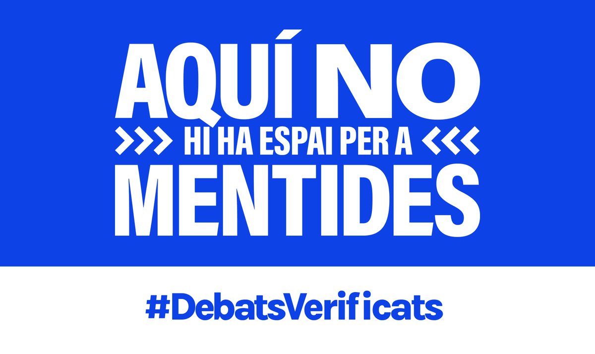 Eduscopi (@eduscopi) on Twitter photo Un cicle de debats temàtics, amb ponents d'experiència demostrada on, a més, no es podrà mentir.
... No és un somni fet realitat ❓
▶️ La plataforma de fact-checking <a href="/veri_fi_cat/">Verificat</a> impulsa aquesta iniciativa pionera per discutir sobre qüestions que marquen l’agenda pública
+ Un cicle de debats temàtics, amb ponents d'experiència demostrada on, a més, no es podrà mentir.
... No és un somni fet realitat ❓
▶️ La plataforma de fact-checking <a href="/veri_fi_cat/">Verificat</a> impulsa aquesta iniciativa pionera per discutir sobre qüestions que marquen l’agenda pública
+