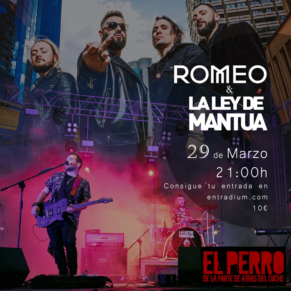 ¡Madrid, nos vemos el 29 de marzo!
Noche de rock junto a La Ley de Mantua (<a href="/laleydemantua/">La Ley de Mantua</a>) en El Perro de la Parte de Atrás del Coche. 🔥

📍 Madrid
🕘 21:00 h
🎟 Entradas: 10€ ⬇️
entradium.com/events/romeo-l…

#romeooficiales #OrigenRomeo #LaLeyDeMantua #ConciertoMadrid #RockAndRoll