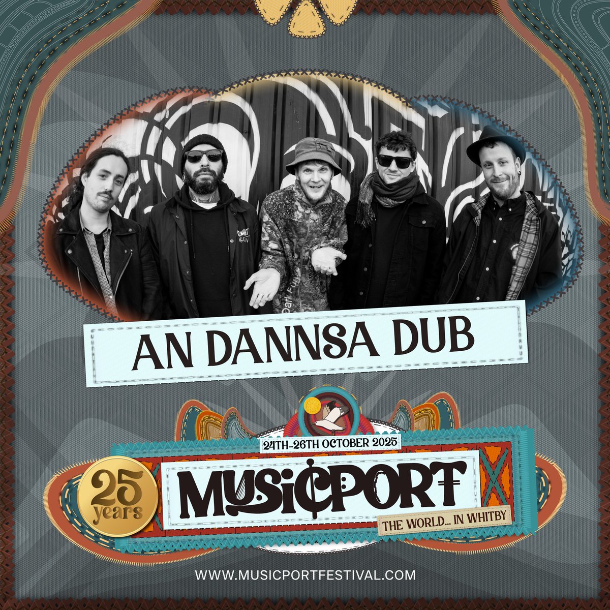 We’re celebrating 25 years of Musicport with an unforgettable lineup, bringing the World to Whitby once again!

An Dannsa Dub!📷