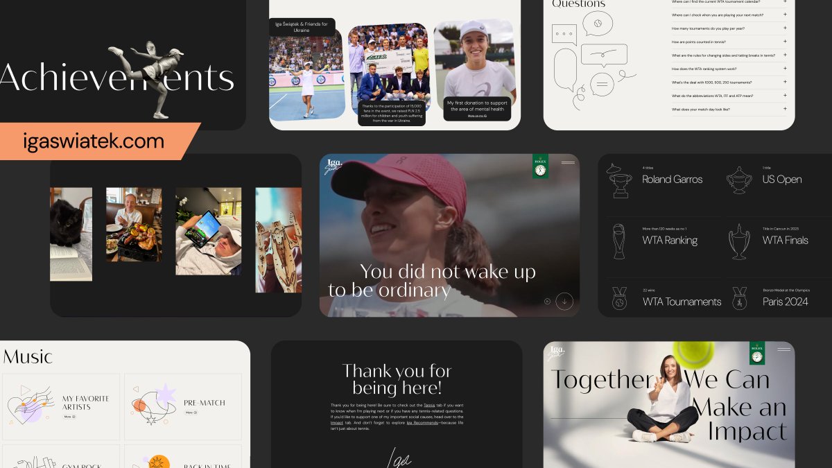 iga_swiatek's tweet image. 🎾 My new website is up and running. Together with the team, we wanted it to be truly “mine” - not only about tennis, but also about what I like off the court. 📚🎬🎧
I invite you if you want to take a peek at my playlists, for example.
➡️ igaswiatek.com