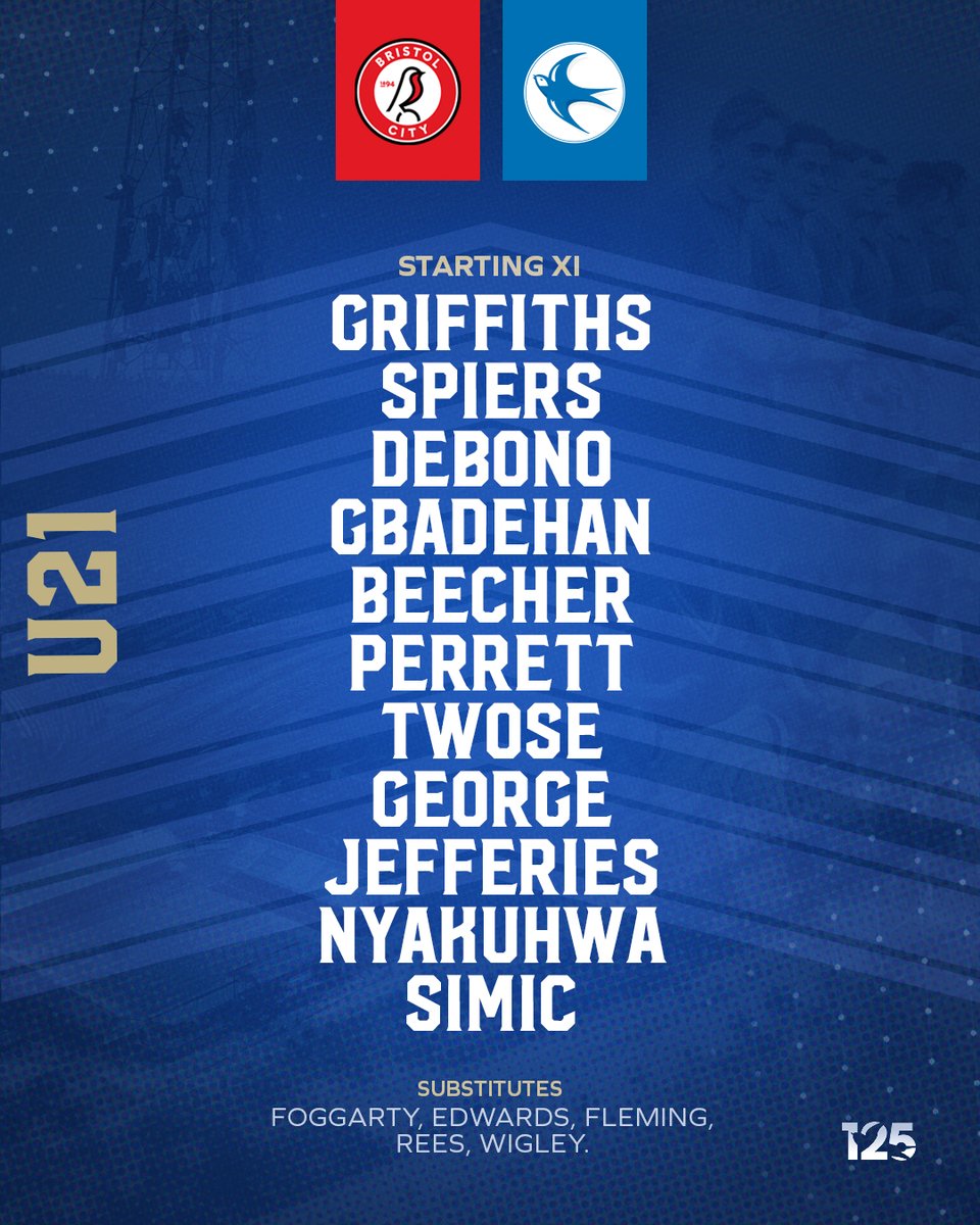 🔢

Here is how our U21s line-up for this afternoon's PDL clash! 💙

1️⃣ hour until kick-off!

#CityAsOne