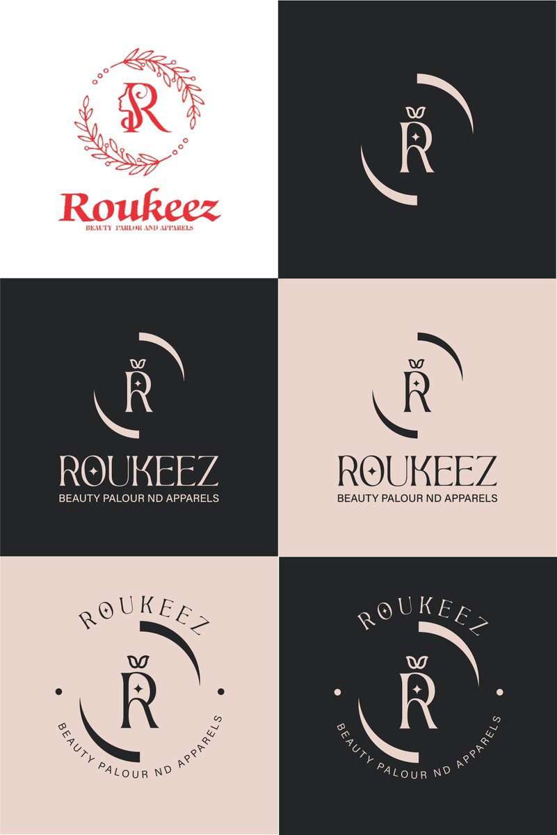 basicandbase's tweet photo. Introducing the stunning rebranding for ROUKEEZ BEAUTY PALOUR AND APPEALS! From elegant logos to mesmerizing colors, every detail reflects beauty and sophistication. Swipe to see the glamour unfold! https://t.co/XqMlVQOcV2