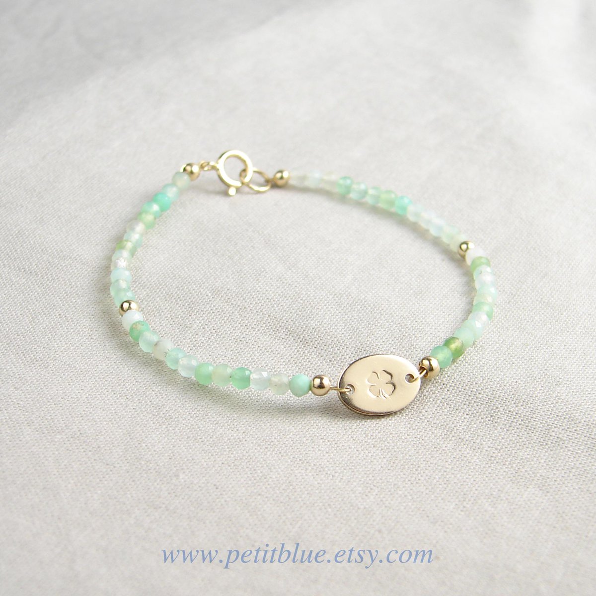 JewelryByMikako's tweet image. Lucky Clover Bracelet ~ Chrysoprase ~ Four Leaf Clover Bracelet ~ Lucky Charm ~ Dainty Gemstone Bracelet ~ Layering Bracelet ~ Holiday Gift tuppu.net/9228ba68  #StackableBracelet
