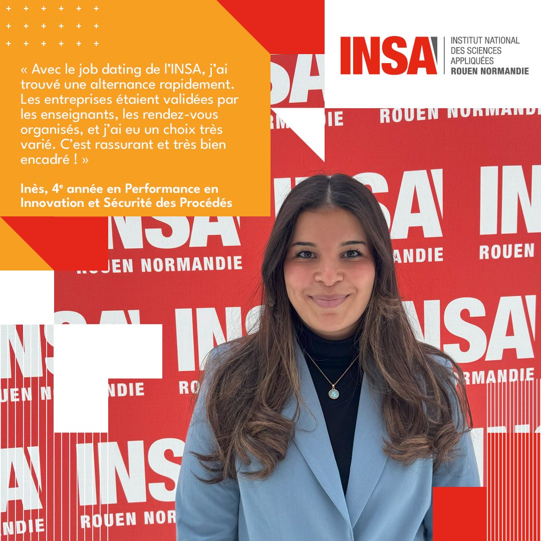 INSA Rouen Normandie (@insarouen) on Twitter photo Témoignage apprentie <a href="/insarouen/">INSA Rouen Normandie</a> : Inès
Inès, en 4e année de Performance en Innovation et Sécurité des Procédés chez Sanofi, partage son expérience sur l'accompagne reçu à la recherche d'entreprise ! Témoignage apprentie <a href="/insarouen/">INSA Rouen Normandie</a> : Inès
Inès, en 4e année de Performance en Innovation et Sécurité des Procédés chez Sanofi, partage son expérience sur l'accompagne reçu à la recherche d'entreprise !