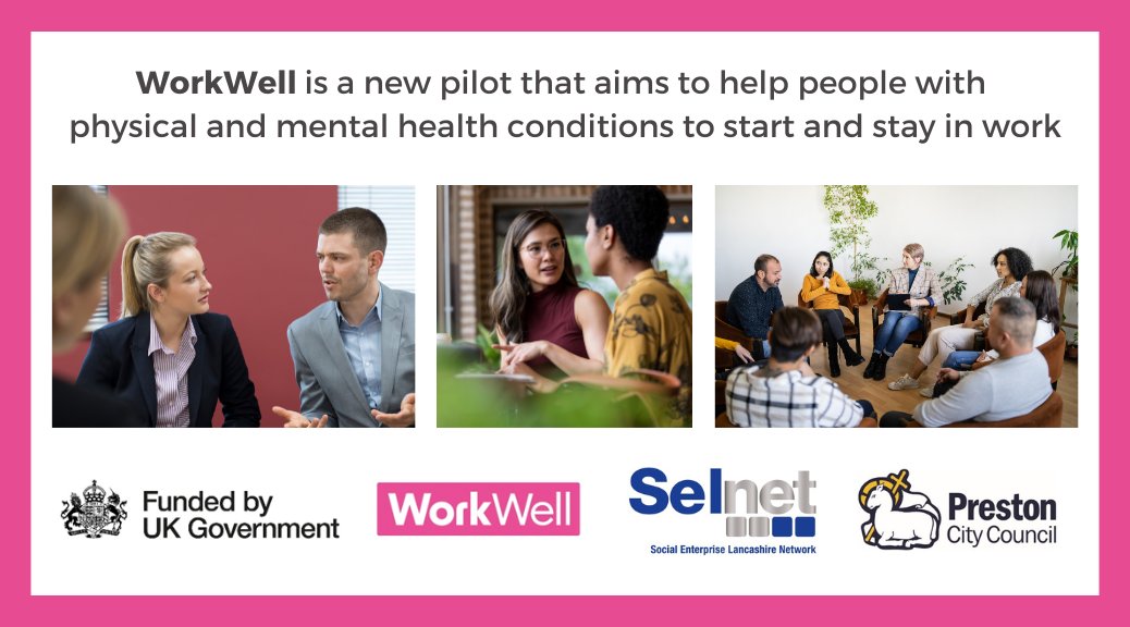 🙌 WorkWell is a #free #voluntary service supporting people recently #unemployed or struggling with their job to start &amp; stay in work.

⭐️For the #Preston area with <a href="/BeanstalkCIC/">Kerry at Beanstalk</a> <a href="/L_C_Finance/">Lancashire Community Finance</a>   <a href="/pnecommunity/">Preston North End Community and Education Trust</a>
selnet-uk.com/workwell-in-pr…

<a href="/HealthierLSC/">LSC Integrated Care Partnership</a> <a href="/prestoncouncil/">Preston City Council</a> #workwellpreston