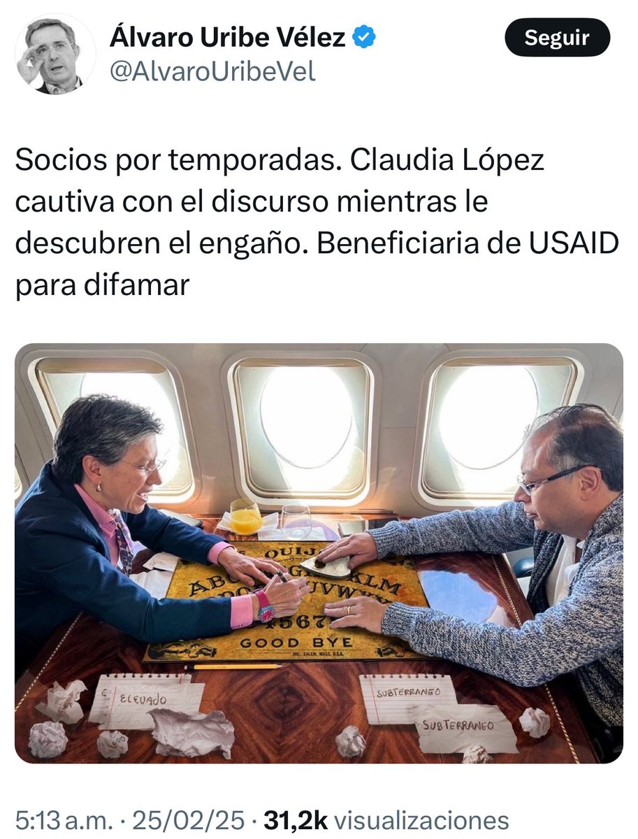 Todo un expresidente cayendo en la ridiculez de cualquier tuitero prepago.
Los extremos se juntan en la misma decadencia.
Respétese. Respete la dignidad que tuvo.