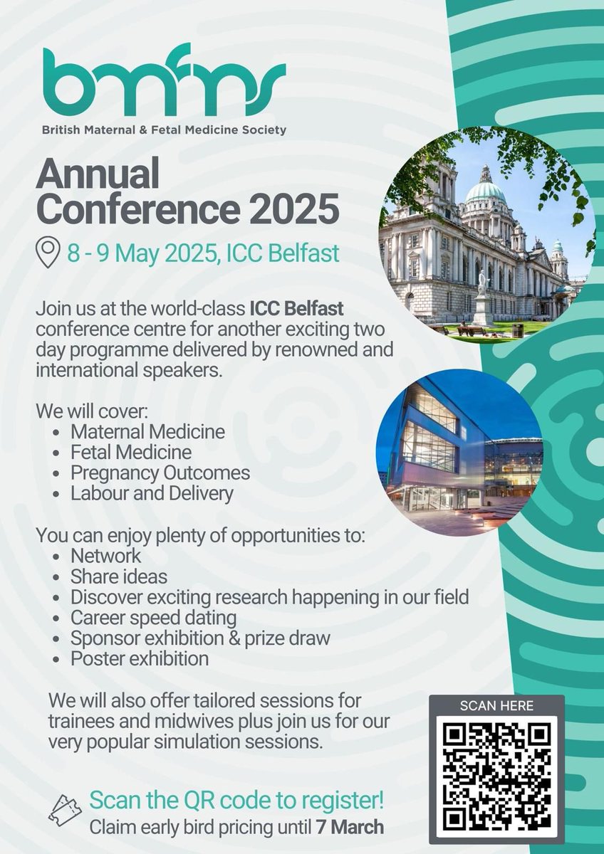 BMFMS (@bmfmsnews) on Twitter photo Calling all #MFM #obstetricians #maternal medicine #obstetricphysicians #midwives #medicalstudents <a href="/RCObsGyn/">RoyalCollegeObsGyn</a> #BMFMS2025
Great programme
Fantastic speakers
Excellent networking
Simulation
And Irish ☘️ ! Calling all #MFM #obstetricians #maternal medicine #obstetricphysicians #midwives #medicalstudents <a href="/RCObsGyn/">RoyalCollegeObsGyn</a> #BMFMS2025
Great programme
Fantastic speakers
Excellent networking
Simulation
And Irish ☘️ !