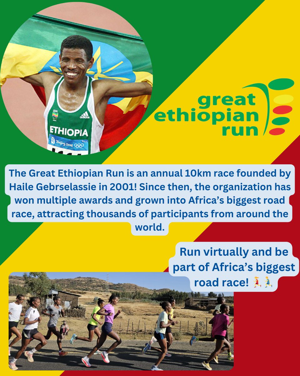 Meet Haile Gebrselassie! 🥇
We had the privilege of meeting the legendary Haile, a two-time Olympic gold medalist!  🇪🇹To celebrate Ethiopia’s love for running, Haile founded the Great Ethiopian Run, Africa’s biggest road race! 🌍🏃‍♂️ Sign up now &amp; be part of the race! 🏃‍♂️🔥