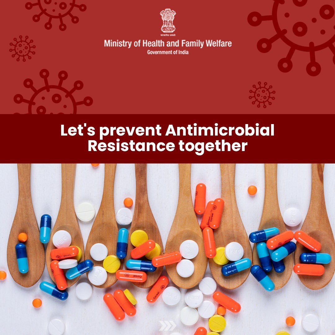 MoHFW_INDIA's tweet photo. #AntimicrobialResistance | Act today to prevent Antimicrobial Resistance!

Use antibiotics responsibly, practice good hygiene and support sustainable healthcare practices. 

Together, we can protect the effectiveness of these life-saving medicines.

#HealthForAll https://t.co/alWTEkRnCB