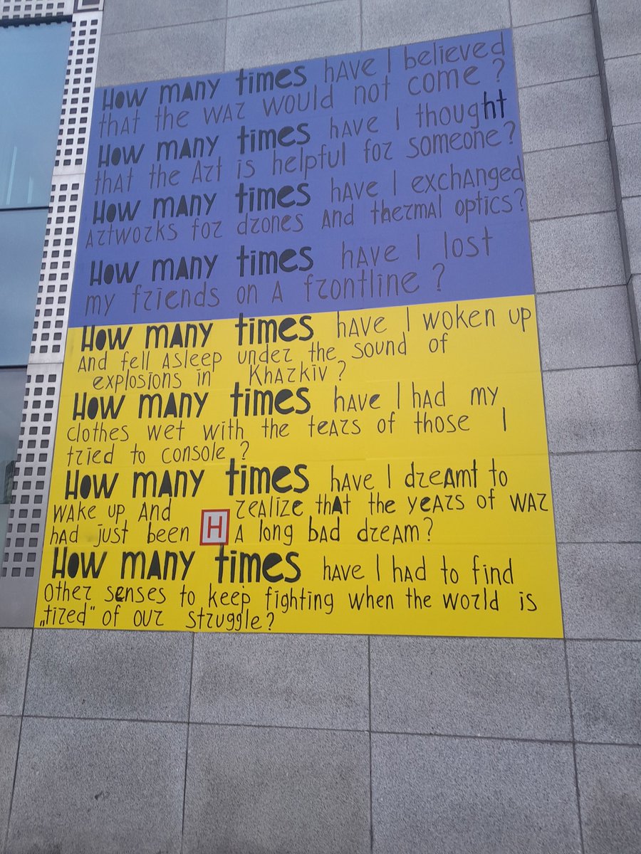 KbzFire's tweet image. Session at the EU EEAS with Ukrainian artist Gamlet Zinkivskyi on freedom of expression. The text on the right is his.
Important questions indeed.
#HowManyTimes
@EUinLesotho