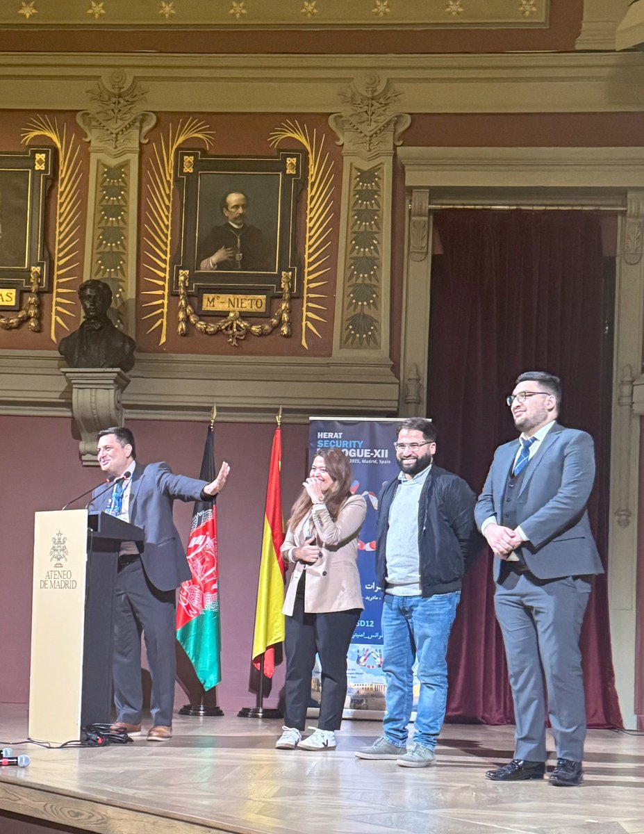 sahraakarimi's tweet photo. دوازدهمین کنفرانس امنیتی هرات
۶-۷ حوت ۱۴۰۳، مادرید، اسپانیا
Herat Security Dialogue -XII
February 24-25, 2025, Madrid, Spain
@DrMoradian1 @AISS_Afg
#HSD12
#کنفرانس_امنیتی_هرات۱۲ https://t.co/Lt3DoM0NXf