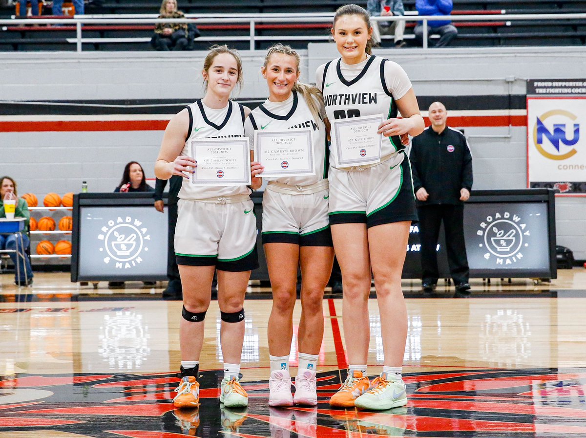 NA Lady Cougars (@na_lady_cougars) on Twitter photo 🚨ALL DISTRICT TOURNEY TEAM🚨
🏀 Congratulations to seniors <a href="/JordanWhite131/">Jordan White</a> , <a href="/camryynbrown/">camryn brown</a> , and <a href="/Kaylee_24jorden/">Kaylee Smith</a> for being named to the District 3AAA All Tournament Team! 🚨ALL DISTRICT TOURNEY TEAM🚨
🏀 Congratulations to seniors <a href="/JordanWhite131/">Jordan White</a> , <a href="/camryynbrown/">camryn brown</a> , and <a href="/Kaylee_24jorden/">Kaylee Smith</a> for being named to the District 3AAA All Tournament Team!