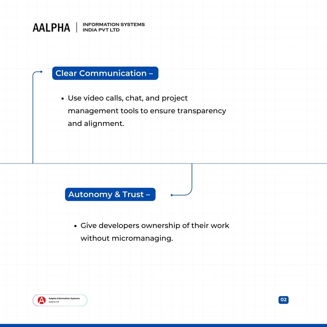 aalphaindia's tweet image. Keeping remote developers motivated and engaged is crucial for higher productivity, better quality work, lower turnover, and a positive company culture.

Here’s how you can achieve it!

#remotedevelopers