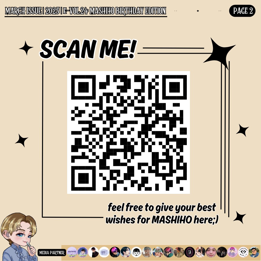 txtmbunamashiho's tweet photo. CLOVERS, feel free to scan this barcode and write a birthday message for MASHIHO, hihi. You can send as many messages as you want! Let’s share our prayers and good wishes for #MASHIHO. Let's have fun together🥳🍀 https://t.co/N7duApBvCK