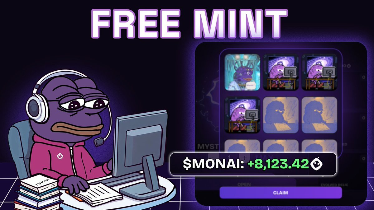 glcrypt0's tweet image. Galera, ta rolando mint da
@MonAIgg
Link: monai.gg/nft?ref-code=N…
@MonAIgg  é o primeiro protocolo de DEFAI na
@monad_xyz , estão prometendo airdrop do token $MONAI.
