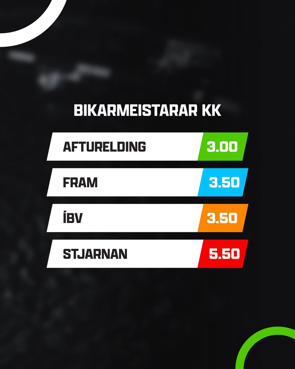 FINAL4 bikarhelgin byrjar á morgun!🤾‍♂️

Veðjaðu á Coolbet og þú gætir unnið VIP ferð fyrir tvo á EHF FINAL4 í Köln í júní!

🏆LET’S GO🏆

Nánar hér:
coolbet.com/is/final4koln2…
