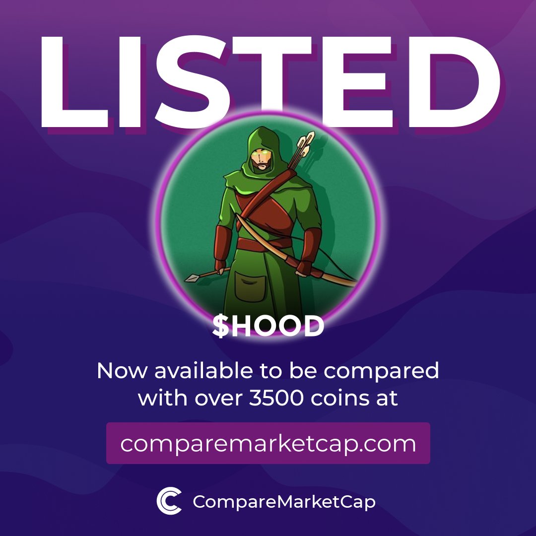 CompareMarketCap (@comparemcap) on Twitter photo $HOOD is now listed on comparemarketcap.com/coin/hood!
📈$10.5M
💸$0.0₃23
Check Robinhood on:
Website: hoodsolana.com
X: <a href="/hood_on_solana/">$HOOD on solana</a>
Telegram: t.me/robinhood_on_s… $HOOD is now listed on comparemarketcap.com/coin/hood!
📈$10.5M
💸$0.0₃23
Check Robinhood on:
Website: hoodsolana.com
X: <a href="/hood_on_solana/">$HOOD on solana</a>
Telegram: t.me/robinhood_on_s…
