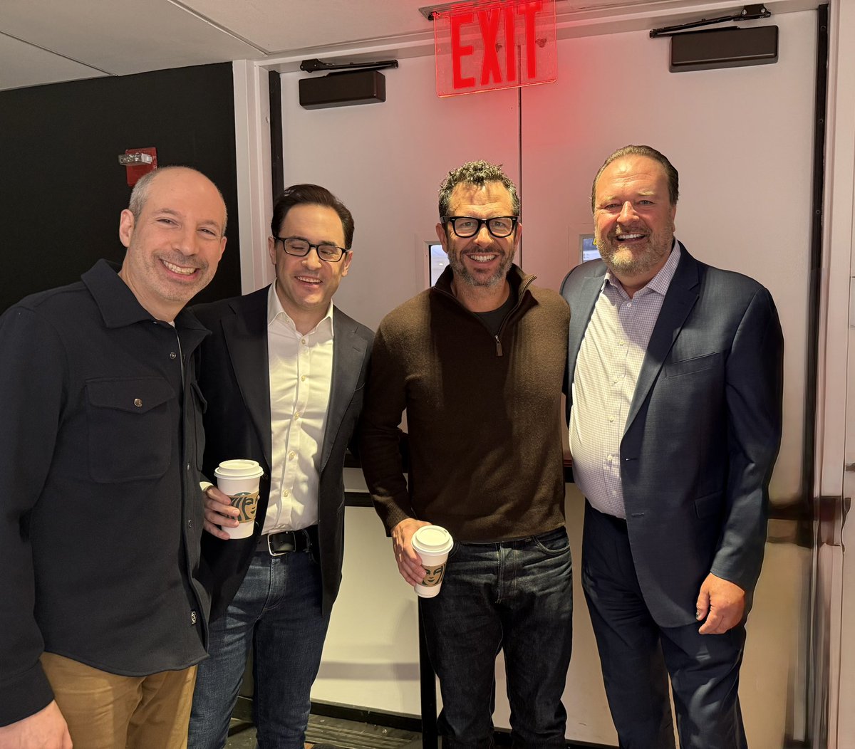 Great to meet the producers of Zero Day <a href="/netflix/">Netflix</a> here at the <a href="/NasdaqExchange/">Nasdaq Exchange</a> - Noah Oppenheim, Michael Schmidt and Eric Newman.