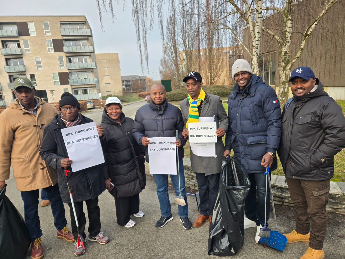 ktpressrwanda's tweet photo. The Rwandan diaspora in Copenhagen brought the Umuganda tradition to their community in Gladsaxe, Denmark, on Saturday February 22, 2025. It's the same day that the monthly cleaning and communal  engagement was taking place across Rwanda.

This initiative, which means "coming together in common purpose to achieve an outcome," involved community service and an Annual General Meeting. 

Discussions centered on the role of the Rwandan diaspora in the country's development, promoting "Visit Rwanda," and showcasing products made in Rwanda. Participants also discussed the growth of remittances sent by members of the Rwandan Community in Copenhagen, which play a crucial role in Rwanda's economy and development.