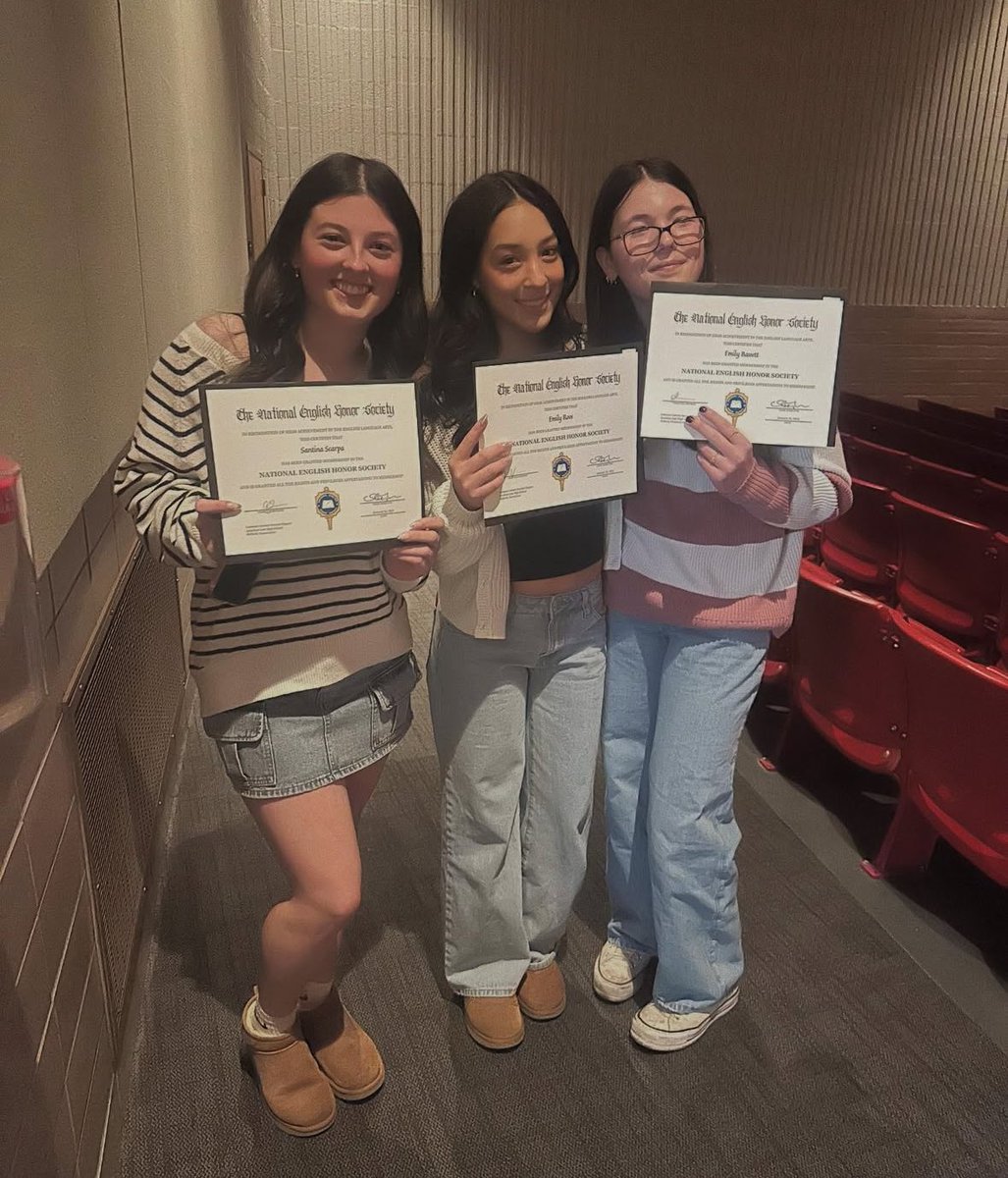 Softball Smarties inducted into the English National Honors Society. #BuiltDifferent #ctsb