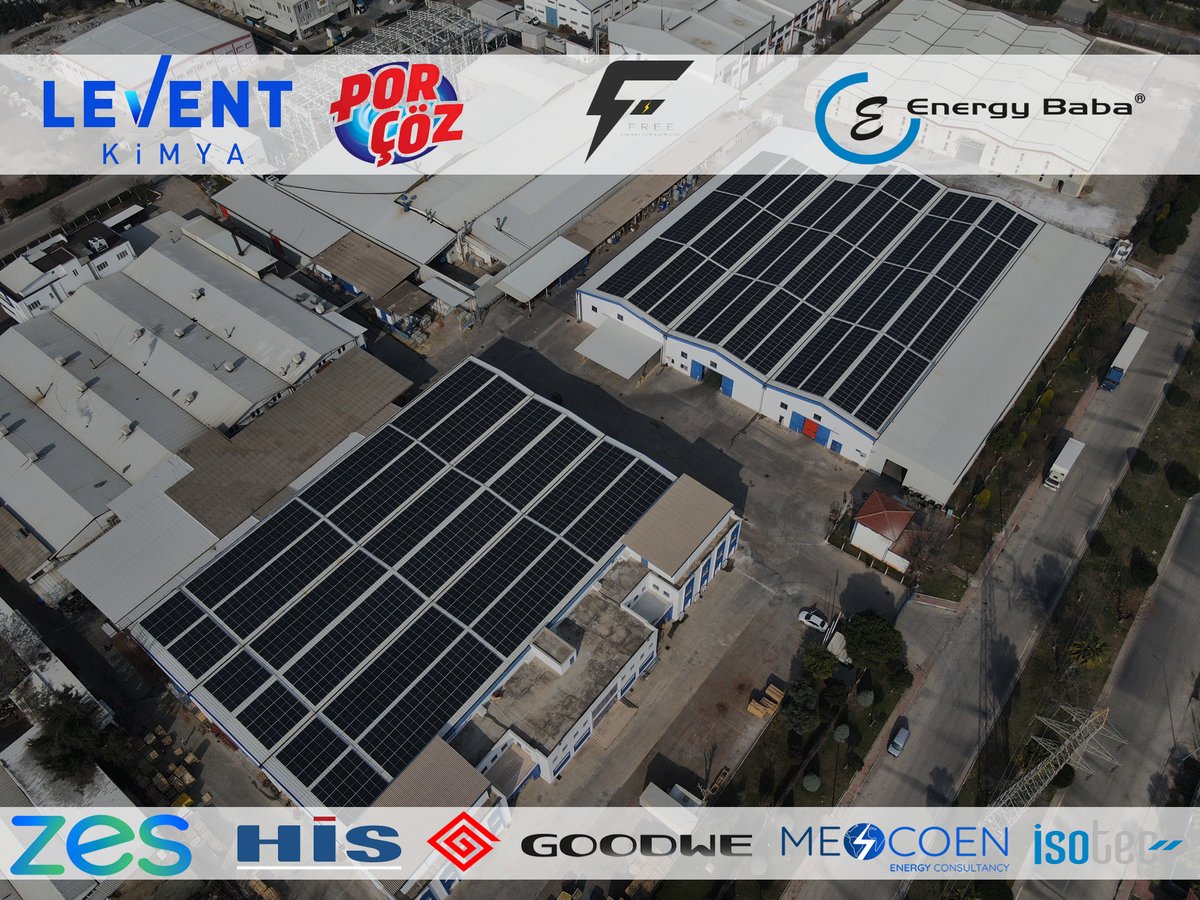 Bir Endüstriyel #ÇatıGES Projesi Dağıtım Şirketi tarafından yapılan kabul işlemleri sonrası #GÜNEŞLENMEYE başladı. #Antalya OSB de bulunan #LeventKimya (Namı değer #PORÇÖZ) da kendi elektriğini çatısında üretecektir. Emeği gecen her kese Teşekkürler.
#Güneş #Enerji #GüneşEnerjisi