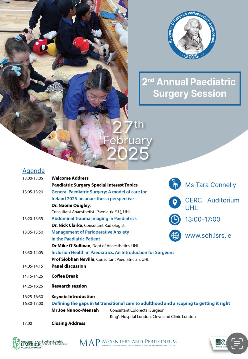 Less than 48 hours until the first day of the 2025 SOH. Thursday's session highlights: Video, Urology+ Paediatric Surgery sessions, Vascular+nursing Masterclasses.  #SOH2025 <a href="/Johncalvincoffe/">J Calvin Coffey</a> <a href="/WalshDara/">Dara Walsh</a> <a href="/docsiobhan/">Siobhán Neville</a> <a href="/OGormanClodagh/">Clodagh O'Gorman</a>