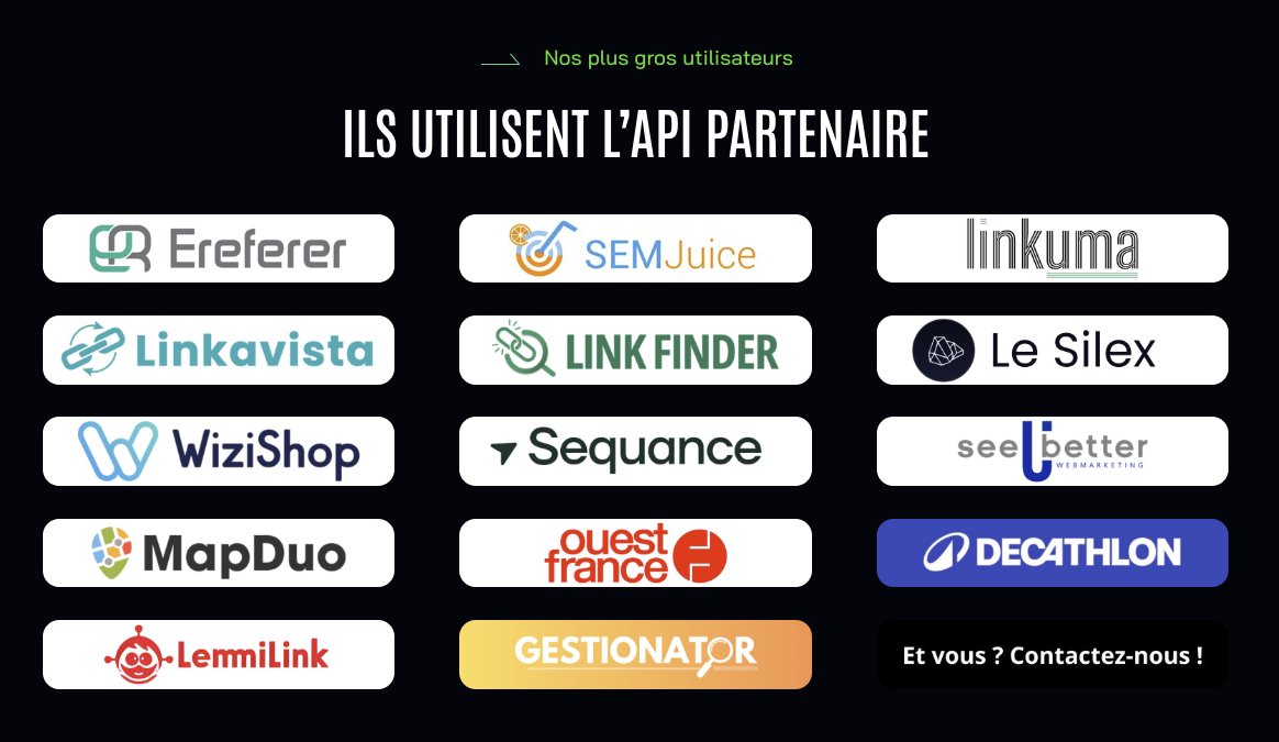 Nous venons de mettre à jour la liste de nos utilisateurs qui utilisent notre API partenaire avec <a href="/haloscancom/">HaloScan</a> 

Un petit backlink en home page, c'est le minimum qu'on puisse faire ;)

(pas besoin de regarder le TF)

Un grand merci à tous nos utilisateurs.